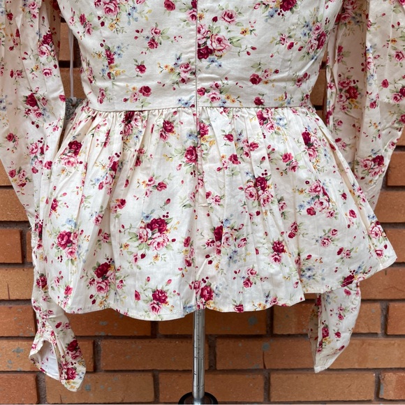 NWT Hyacinth House Floral Peplum Blouse Size XS - Picture 13 of 16